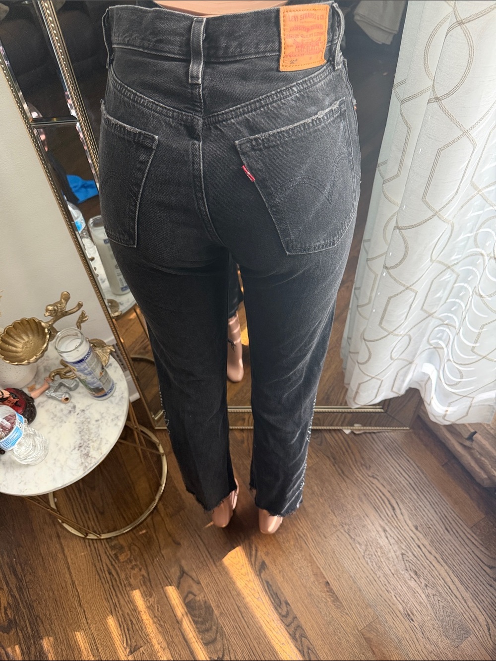 Levi's Black Straight-Leg High-Rise Jeans